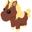 Adopt Me All Server Shetland Pony Dark Brown