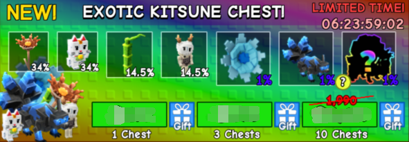 Grow a Garden Items All Server Exotic Kitsune chest * 1