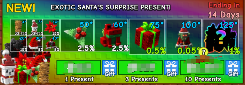 Grow a Garden Items All Server Exotic Santa‘s Surprise Present