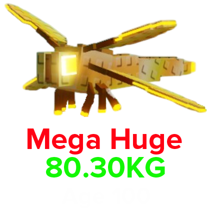 Grow a Garden Items All Server Mega Dragonfly (HUGE) (80.30KG Age 100)