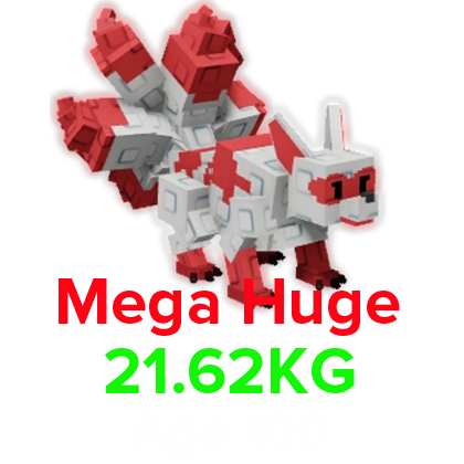 Grow a Garden Items All Server Mega Kitsune (HUGE) (21.62KG Age 100)