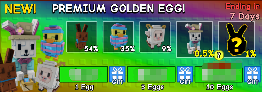 Grow a Garden Items Premium Golden Egg