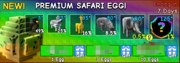Grow a Garden Items All Server Premium Safari Egg*1