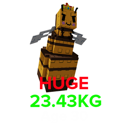 Grow a Garden Items All Server Queen Bee (HUGE) (23.43KG Age 30)