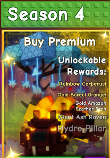 Grow a Garden Items Season 4 Premium Pass(just premium,dont have cliam )