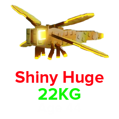 Grow a Garden Items All Server Shiny Dragonfly (HUGE) (22KG Age 44)