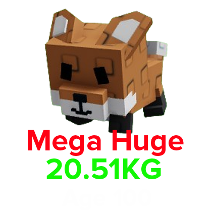 Grow a Garden Items All Server Mega Red Fox (HUGE) (20.51KG Age 100)