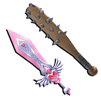 Murder Mystery 2 Items All Server Heartblade & Bat Set